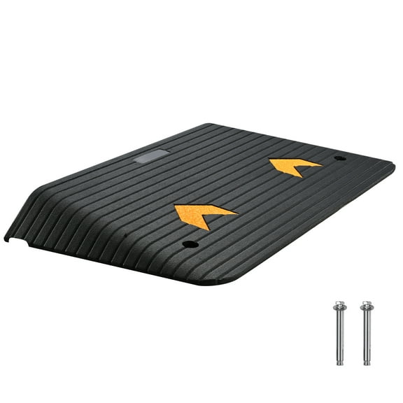 KFFKFF Rubber Threshold Ramp Door Ramp 3.5" Rise 33069 lbs Load Rubber Curb Ramp