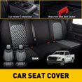 thumbnail image 6 of 5 Seats Leather Car Seat Cover Waterproof for 2009-2021 Dodge Ram 1500 2010-2021 2500 3500, Full Set Front&Rear Covers, Gray, 6 of 10