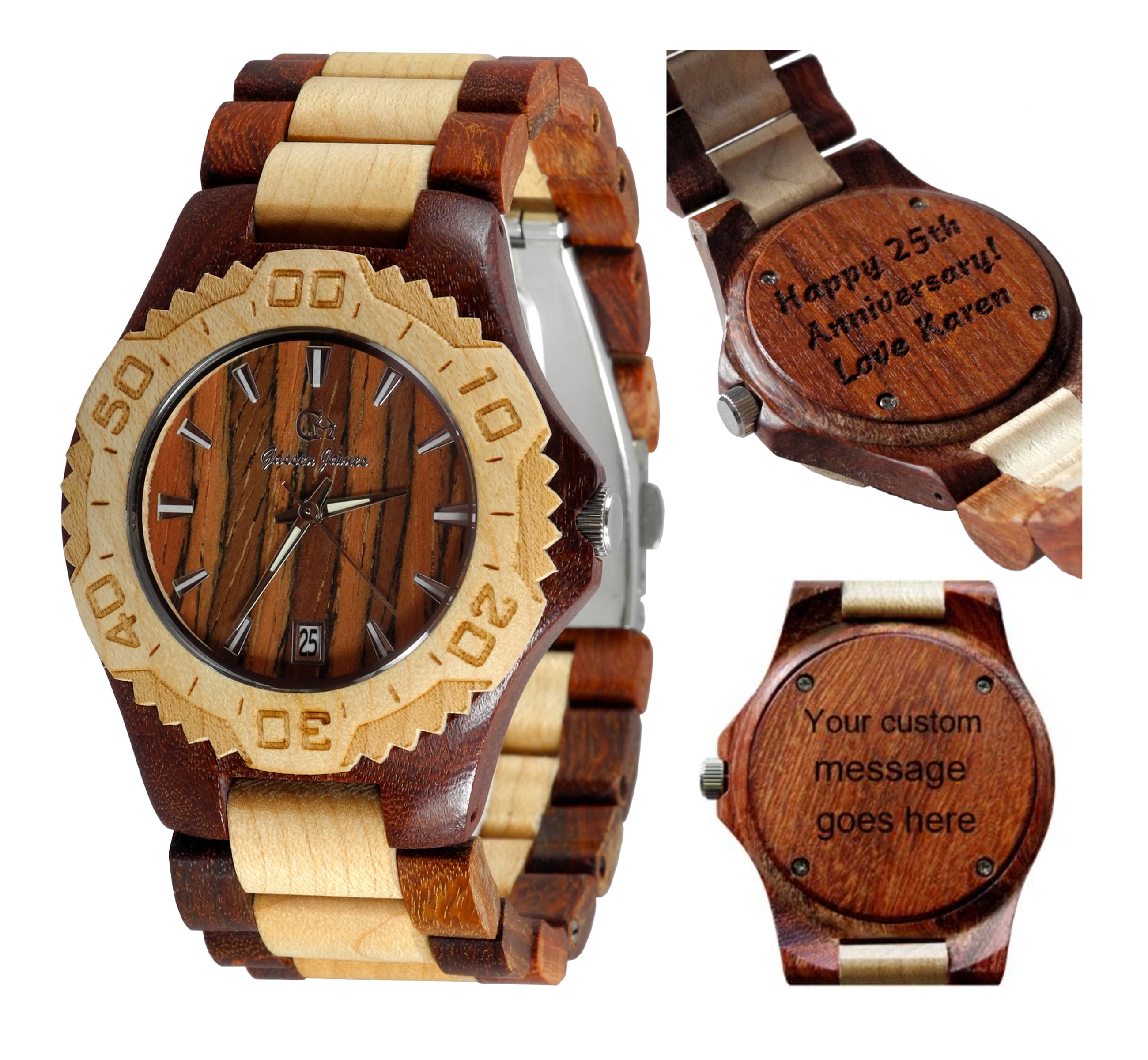 Wooden watchWood watchWood engravingCustom engraving watch