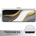 thumbnail image 5 of Kitchen Rugs Sets Of 2,Black White Gold Wave Marble Anti Fatigue Kitchen Mat Rugs Non Slip Washable,Decorative Kitchen Floor Mats for Kitchen,Sink,Laundry,17"x47"+17"x47", 5 of 5