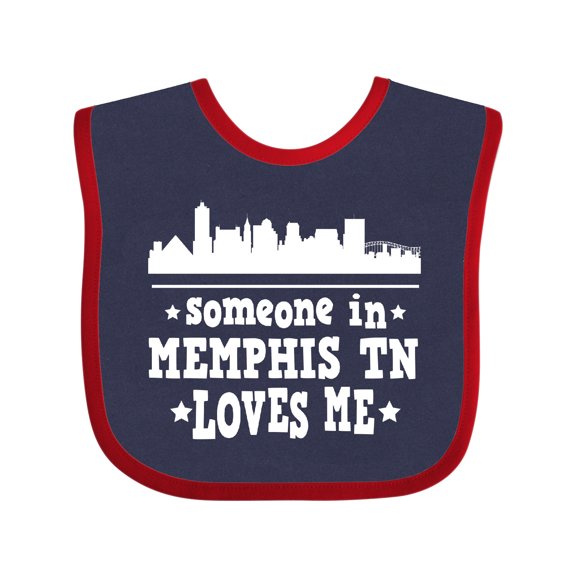 Inktastic Memphis Tennessee Someone Loves Me Skyline Boys or Girls Baby Bib