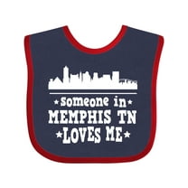 Inktastic Memphis Tennessee Someone Loves Me Skyline Boys or Girls Baby Bib