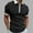 Black, variant on EWASWON Men's Short Sleeve Graphic Polo Shirt, Slim Fit Zip-Up Collar, Breathable Cotton Blend for Summer Casual Wear,Black,Size S