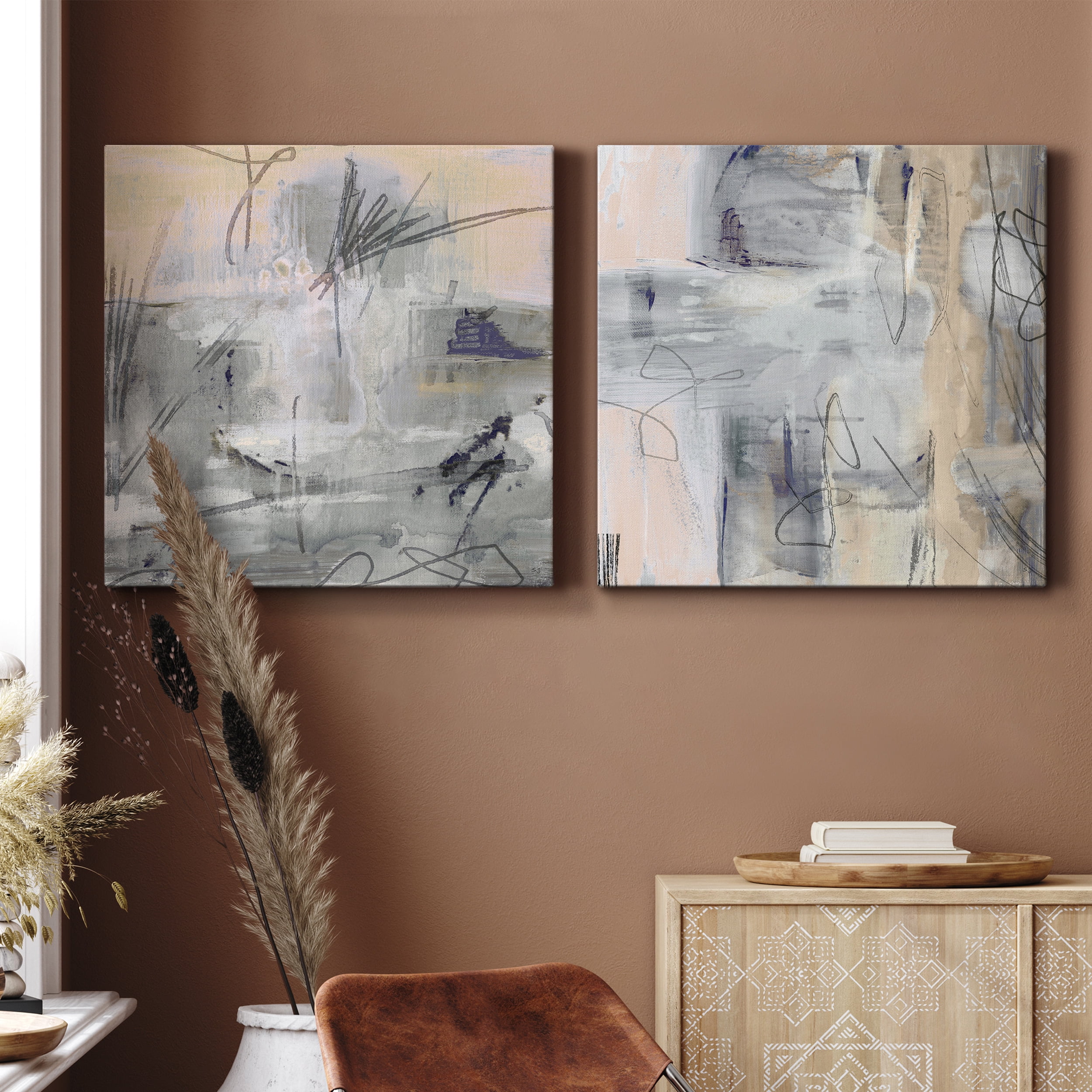 Southeast I - Premium Gallery Wrapped Canvas - Ready to Hang Set of 2 - 40 x 40 Each