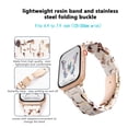 thumbnail image 6 of SEURE Resin Band Compatible with Apple Watch Band 38mm/40mm/41mm/42mm,Fashion Lightweight Replacement Strap for iWatch Series S11/10/9/8/7/6/5/4/3/2/1SE Women Men White Nougat, 6 of 7
