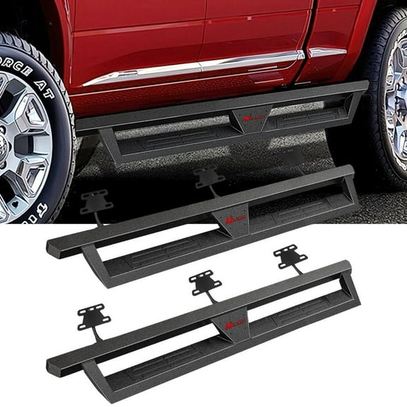 Nilight Running Boards for 2019 - 2024 Ram 1500 Quad Cab/Extended Cab New Body Style Dual-Stage Textured Black Powder Coated Slip-Proof Side Step Nerf Bars