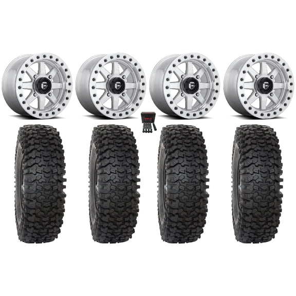 Fuel Maverick Bdlk 15" Wheels Mh 37" RC500S Sticky Tires Can-Am Commander Maverick Renegade Outlander Defender