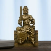 Handcrafted Brass Acala Buddha Statue 6.9cm Antique, Guardian Decor for Protection & Power