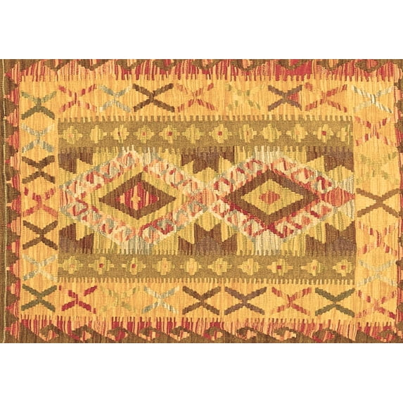 Ahgly Company Indoor Rectangle Abstract Brown Contemporary Area Rugs, 8' x 12'