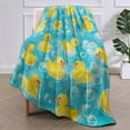 thumbnail image 2 of Cute Rubber Duck Blanket Gifts for Girls Adults Kids Soft Warm Lightweight Cozy Flannel Animal Duckies Throw Blankets for Bed Sofa Couch Living Room Decor 80x60in, 2 of 6
