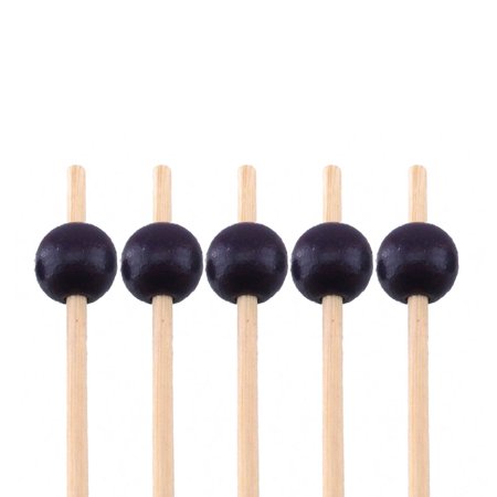

BambooMN Brand - Decorative Ball End Bamboo Picks - 4.7 (12cm) - Purple 100 pcs