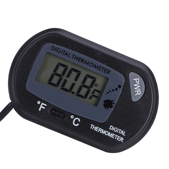 Aquarium Thermometer,LCD Digital Aquarium Thermometer Water Terrarium Temperature Reptile Thermometer Streamlined Design