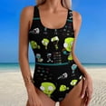 thumbnail image 2 of Invader Zim One-Piece Swimsuit Women Print Bathing Suit Swimwear Beach Outfit Swim Suits L, 2 of 7