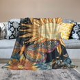 Autua for Sun and Moon Throw Blanket Soft Stars Blankets Plush Comfy