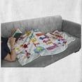 thumbnail image 6 of Dream Soft Flannel Fleece Throw Blanket, Dream Big Little Kids Nursery Art with Cartoon Characters Colorful Print, Cozy Plush for Indoor and Outdoor Use, 70" x 90", Multicolor, by Ambesonne, 6 of 6