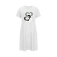 thumbnail image 1 of fheaev Chemises de Nuit pour Femmes Grande Taille Imprimé de la Saint-Valentin Chemise de Nuit Décontractée à Manches Courtes Robe de Sommeil Ample Confortable Pyjama Col Rond Chemises de Nuit Douce Tenue de Nuit, 1 of 2