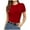 Wine, variant on TYGHBN Ladies' Autumn and Summer Fashion Casual Solid Color Slim Fit Pullover T Shirt Women's Streetwear Base Shirt Short Sleeved Top T Shirt Pack Shirt Women Compression Shirts Women Casual Tee T