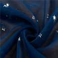 thumbnail image 2 of Cortinas de tul con estampado de estrellas, cortinas para ventana, Purdah transparente para el hogar (azul oscuro), 2 of 5