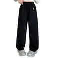 thumbnail image 2 of Pants for Girls Medium Large Straight Loose Casual Wide Leg Trousers, 2 of 4