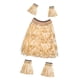 thumbnail image 5 of Conjunto de disfraz de falda de hierba, falda elástica tropical para mujer adulta para fiesta luau color paja, 5 of 9