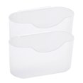thumbnail image 2 of opvise 2Pcs Storage Box Dust-proof Adjustable Position Anti-lost Side Storage Seasoning Container Household Supplies White, 2 of 8