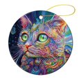 thumbnail image 3 of Gifts for Cat Lovers Christmas Ceramic Ornament Lovely Multicolor Cartoon Cats Christmas Ornament Keepsake Ornament for Christmas Tree for Family Friend, 3 of 5