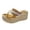 Gold, variant on Women's Sparkly Platform Sandals with Arch Support Slip on Wedge Slides 2026 High Top Summer Beach Flip Flops 9.5 Gold