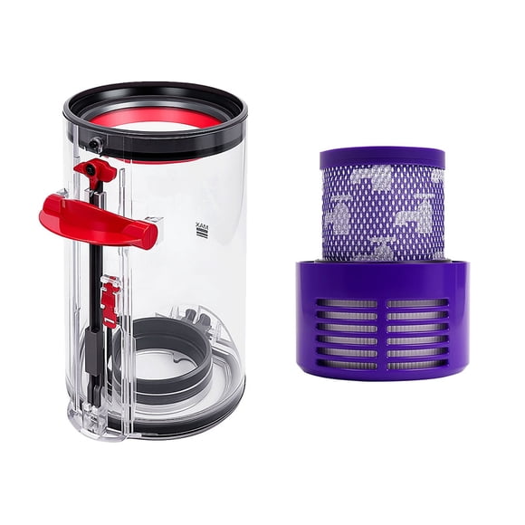 Upgraded Dust Canister For Dy*son V10 SV12 US Vacuum Cleaner HEPA Filter Dust Bin Lid Fixed Dust Cup Spare Part