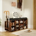 thumbnail image 2 of Gymax Shoe Storage Bench w/Umbrella StandPadded Seat Adjustable & Removable Shelves, 2 of 9