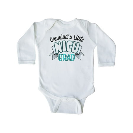 

Inktastic Grandad s Little Nicu Grad in Blue with Banner Gift Baby Boy or Baby Girl Long Sleeve Bodysuit