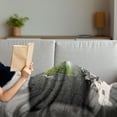 thumbnail image 3 of Grey Soft Flannel Fleece Throw Blanket, Concrete Room with a Hole in the Wall and Exit to Freedom Escape Destruction Theme, Cozy Plush for Indoor and Outdoor Use, 50" x 60", Grey Green, by Ambesonne, 3 of 5