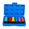 thumbnail image 1 of Juego de 6 vasos genéricos para ruedas, juego de vasos de impacto, herramienta práctica de reparación de piezas, juego resistente para quitar tuercas, 1 of 8