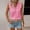 *Pink, variant on ClodeEU Women's V Neck Sleeveless Tank Top with Cutout Patchwork ,Solid Color Casual Camisole White,Womens Plus M