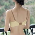 thumbnail image 4 of Seamless Bra Women Pullover Bra Feature V-Neck Soft Bra Style W-791 Yellow XL, 4 of 8