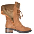 thumbnail image 4 of DREAM PAIRS Womens Ankle Booties Lace Up Mid Calf Military Combat Boots AMAZON CAMEL Size 11, 4 of 5