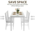 thumbnail image 2 of Dining Table Set for 4, Modern 5 Piece Dining Table Sets with Beige PU Leather Chairs, Heavy Duty Rectangular Kitchen Table Set with White Tabletop for Home, Kitchen, Living Room, Restaurant, CL629, 2 of 10