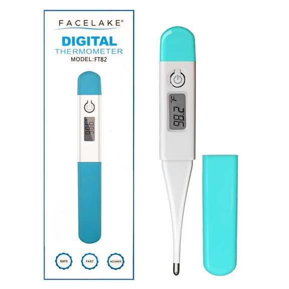 FaceLake FT82 Digital Oral Thermometer, Armpit/Rectal, Waterproof