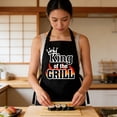 thumbnail image 2 of FEOLGEHLY Adjustable Bib Aprons for Women, Kitchen Apron with Pockets, Apron with Penisunder, Cooking Aprons for Men, Waterproof & Oil-Proof for BBQ Grilling Cooking Painting Gardening(B), 2 of 6