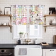 thumbnail image 2 of Happy Easter Kitchen Curtains Window Panels, Spring Easter Bunny Eggs Floral Colorful Plaid Insulated Window Treatment Curtain, Grommet Curtains for Bedroom/Living Room/Bathroom, 2 Piece 27.5"Wx39"L, 2 of 8
