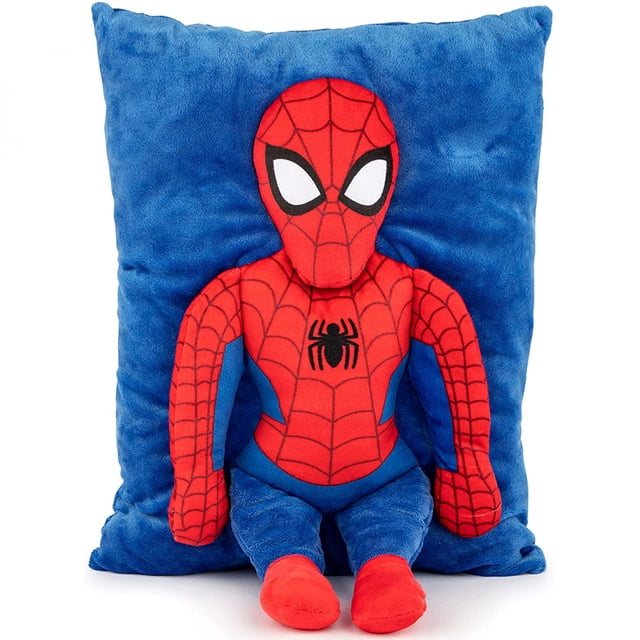 Spider-Man Coussin Câlin 3D, Coussin en Coton Personnage de Bande Dessinée Marvel