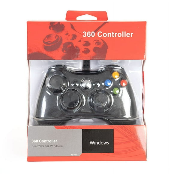 Adecuado para Xbox 360, mango de computadora con doble vibración, mango de PC, Xbox 360, mango delgado con cable
