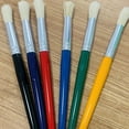 thumbnail image 4 of 10 pinceles para niños, pinceles para niños, pinceles para niños pequeños, pinceles redondos y planos para preescolar, para pintura lavable, 4 of 5