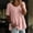 Pink, variant on Zedker Womens Puff Sleeve Babydoll Tops Summer Flowy Pleated Cotton T-Shirts Casual Loose Fit Cute Blouse Black L