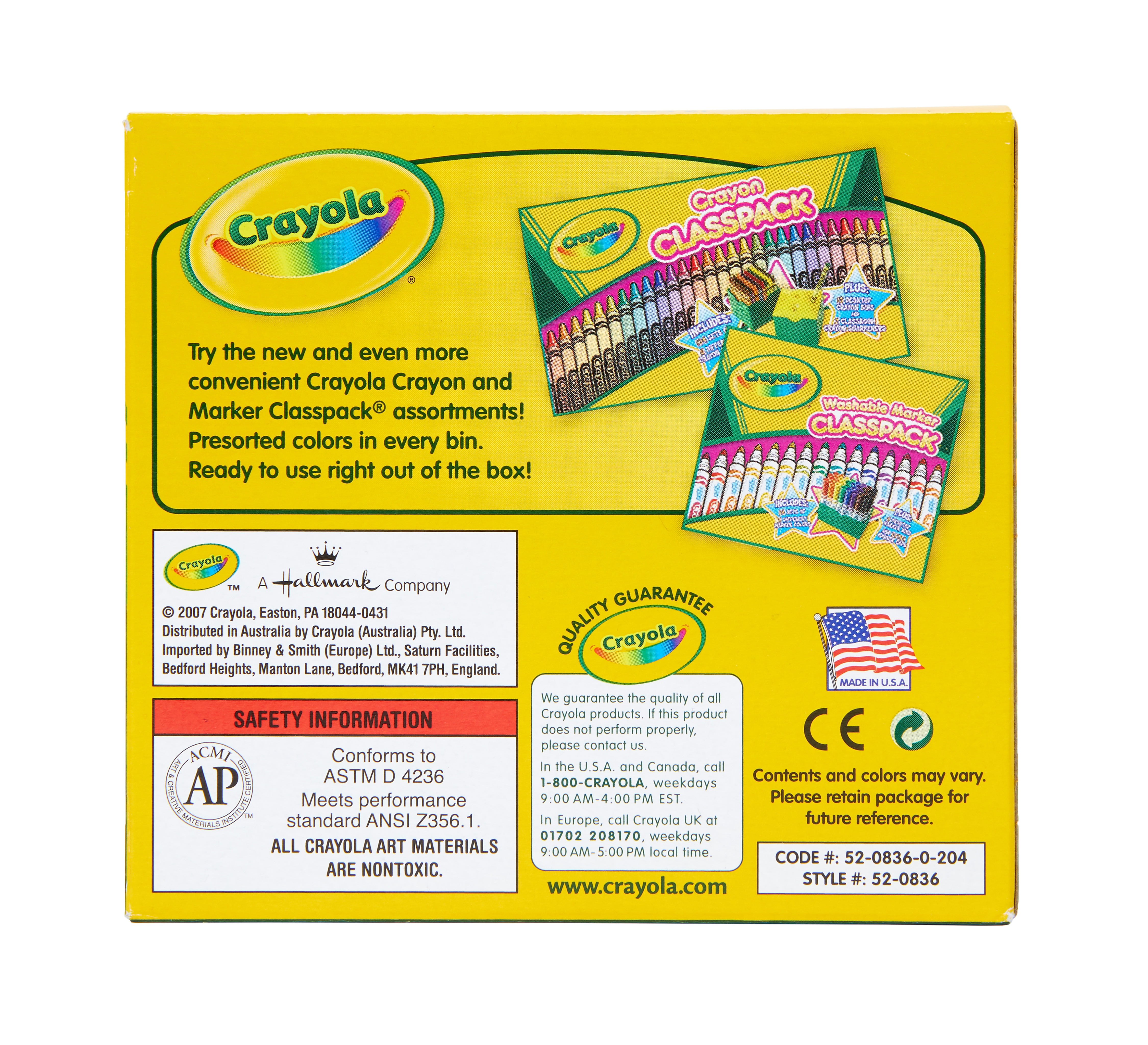 Peach Crayola Bulk Crayons Pack of 12 Regular Size 