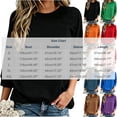 thumbnail image 4 of OGLCCG 3/4 Sleeve Sweatshirts for Women Fall Winter Crewneck Women's Pullover Top Loose Fit Basic Fleece Sweatshirts,S-XXL, 4 of 5