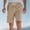Khaki, variant on Men’s Shorts with Zipper Pockets – Lightweight and Soft Casual Wear for Lounge, Sleep, Workout Navy M