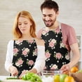 thumbnail image 3 of Pioneer Flower Floral Print Pattern Apron for Women and Men, Cotton Linen Waterproof with Pockets, Adjustable, 33x27 Inch for Kitchen, Gardening, BBQ, Salon, 3 of 6