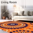 thumbnail image 2 of ODIKA 4'x6' Machine Washable Non-Slip Area Rug, Flower Bloom Hook Kit Adult Crochet Yarn Project High Traffic Rug with Pad, Orange, 717413, 2 of 8