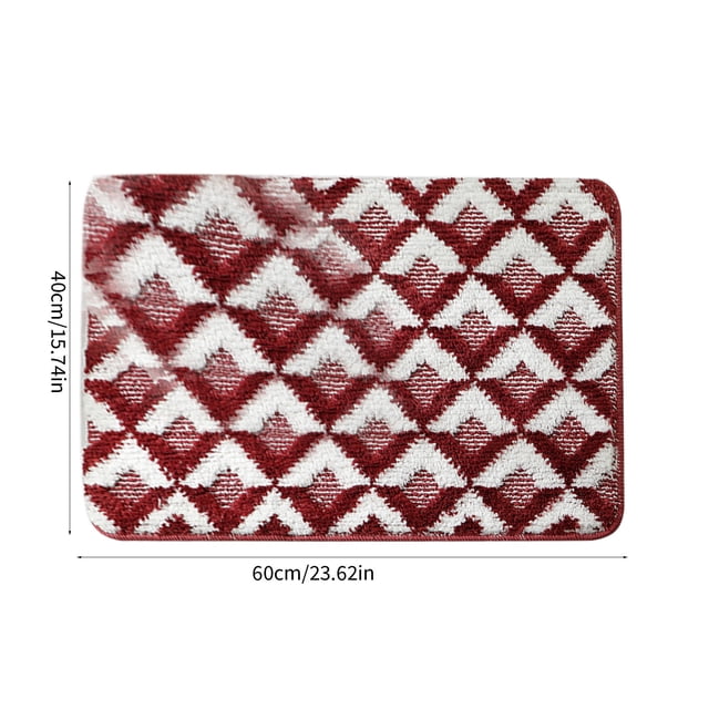 Bathroom Water-Absorbing Mat Machine-Woven Carpet For Secure Grip Bedroom Entryway Rug Non-Slip Doorstep Foot Mat Non-slip Padding