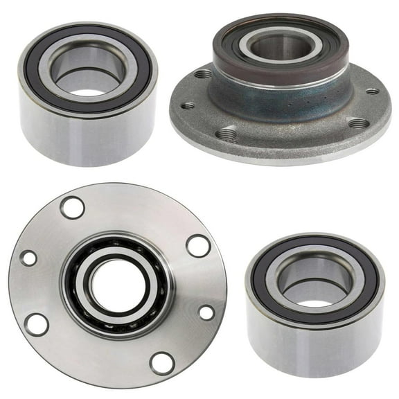 Detroit Axle - Wheel Bearings Hubs for Fiat 500 2012-2018, 2 Front Wheel Bearings 2 Rear Wheel Bearing Hubs Assembly 2013 2014 2015 2016 2017 Replacement